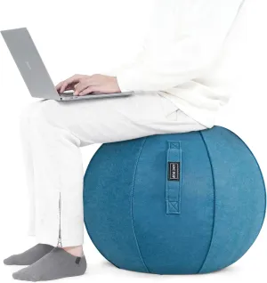 Yoga Ball Exercise Ball, Anti Slip Stability Ball Chair, 25” Heavy Duty Large Gym Ball for Fitness, Balance and Core Workout with Cover, Easy Clean
