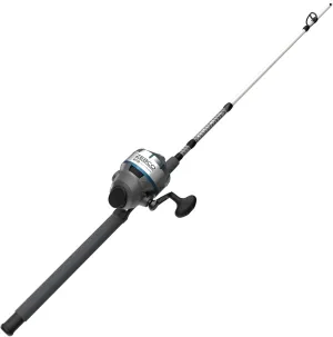 Zebco 808 Saltwater Spincast Reel and Fishing Rod Combo, 7-Foot 2-Piece Fishing Pole, Size 80 Reel, Changeable Right- or Left-Hand Retrieve, Pre-Spooled with 20-Pound Zebco Line, Black
