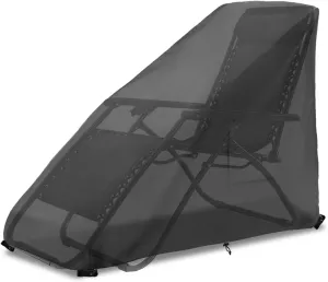 Zero Gravity Chair Cover XL,Outdoor Heavy Duty 600D Waterproof Zero Gravity Lounge Chair Cover,Patio Folding Zero Gravity Recliner Cover.black,39" L x 31" W x 45" H.