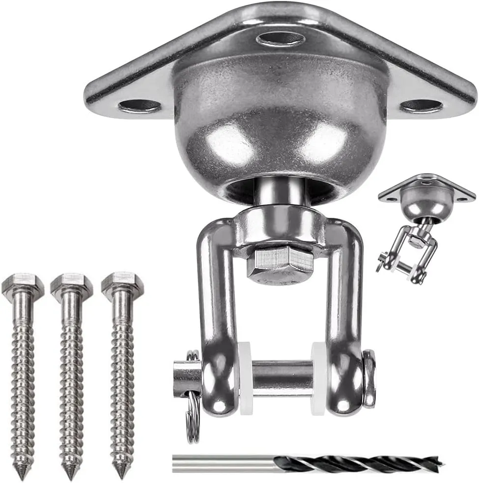 ZGCY Heavy Duty, Stainless Steel Swing Hanger of Round Shape 360° Rotation  30° Swing, Gym Hanging sandbags, Yoga, air Dance, Rotating Tires, Rotating Pendulum Hanging Items