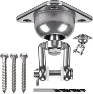 ZGCY Heavy Duty, Stainless Steel Swing Hanger of Round Shape 360° Rotation  30° Swing, Gym Hanging sandbags, Yoga, air Dance, Rotating Tires, Rotating Pendulum Hanging Items