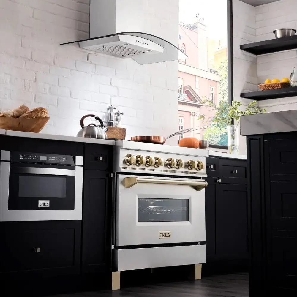 ZLINE Autograph Edition 36" 4.6 cu. ft. Dual Fuel Range with Gas Stove and Electric Oven in Stainless Steel with Accents (RAZ-36)