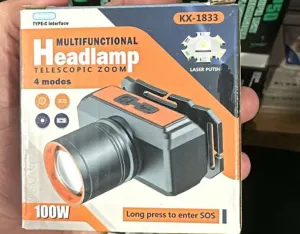 Zoom Headlamp KX-1833 Performance Modes Bundle deal Durable Powerful Ultimate with for – Telescope 100W Outdoor 4