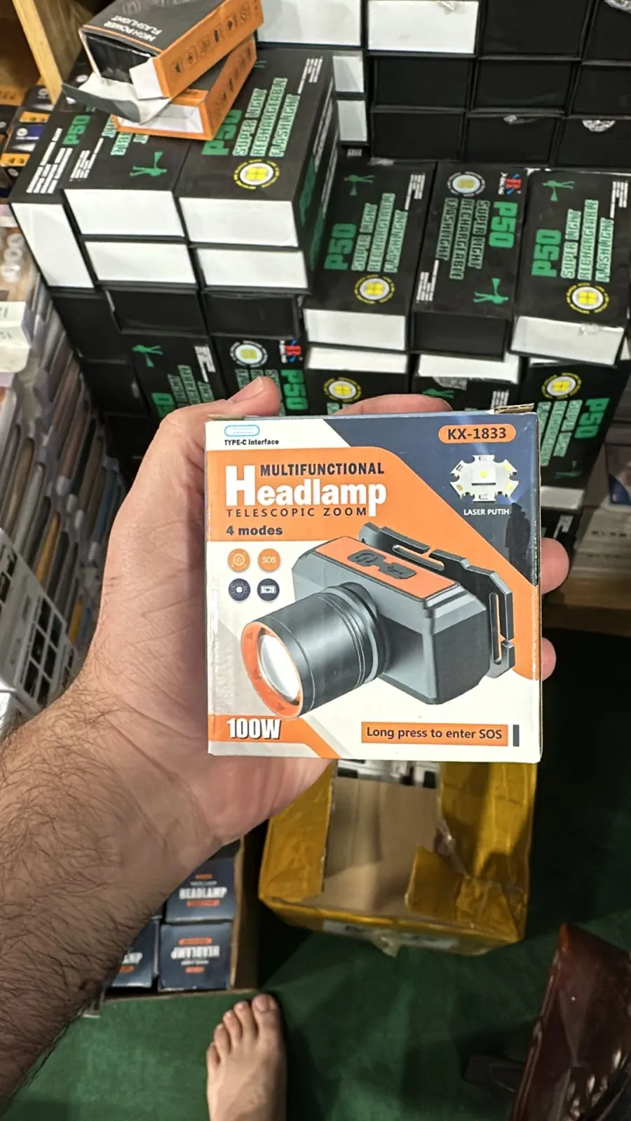 Zoom Headlamp KX-1833 Performance Modes Bundle deal Durable Powerful Ultimate with for – Telescope 100W Outdoor 4