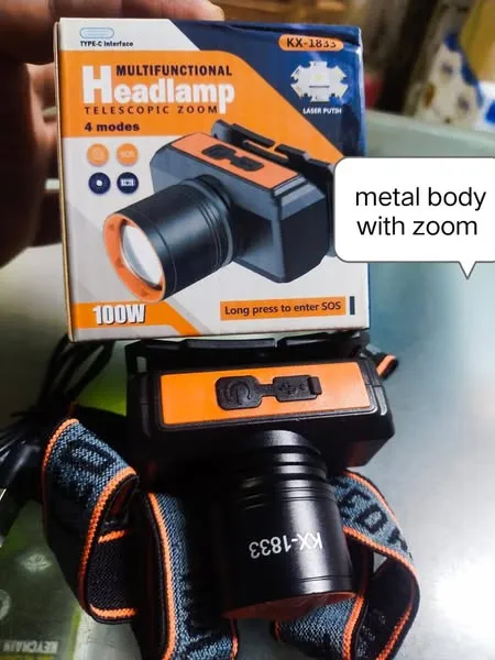 Zoom Headlamp KX-1833 Performance Modes Bundle deal Durable Powerful Ultimate with for – Telescope 100W Outdoor 4