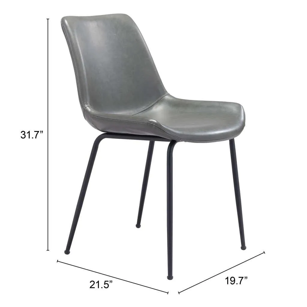 Zuo Byron Dining Chair (Set Of 2) Gray